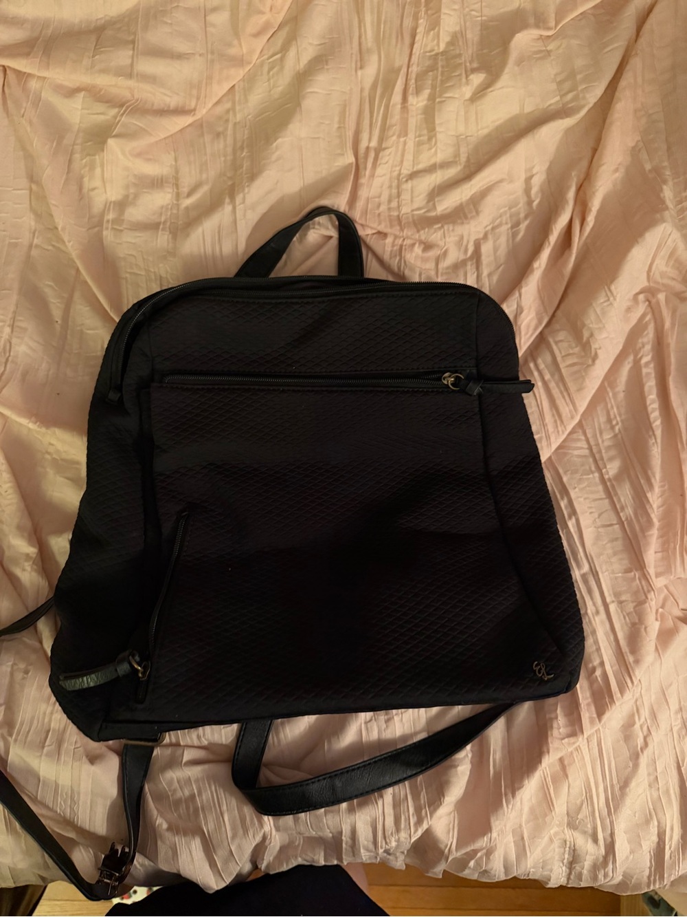 Black Quilted Backpack - Sleek Everyday Carry